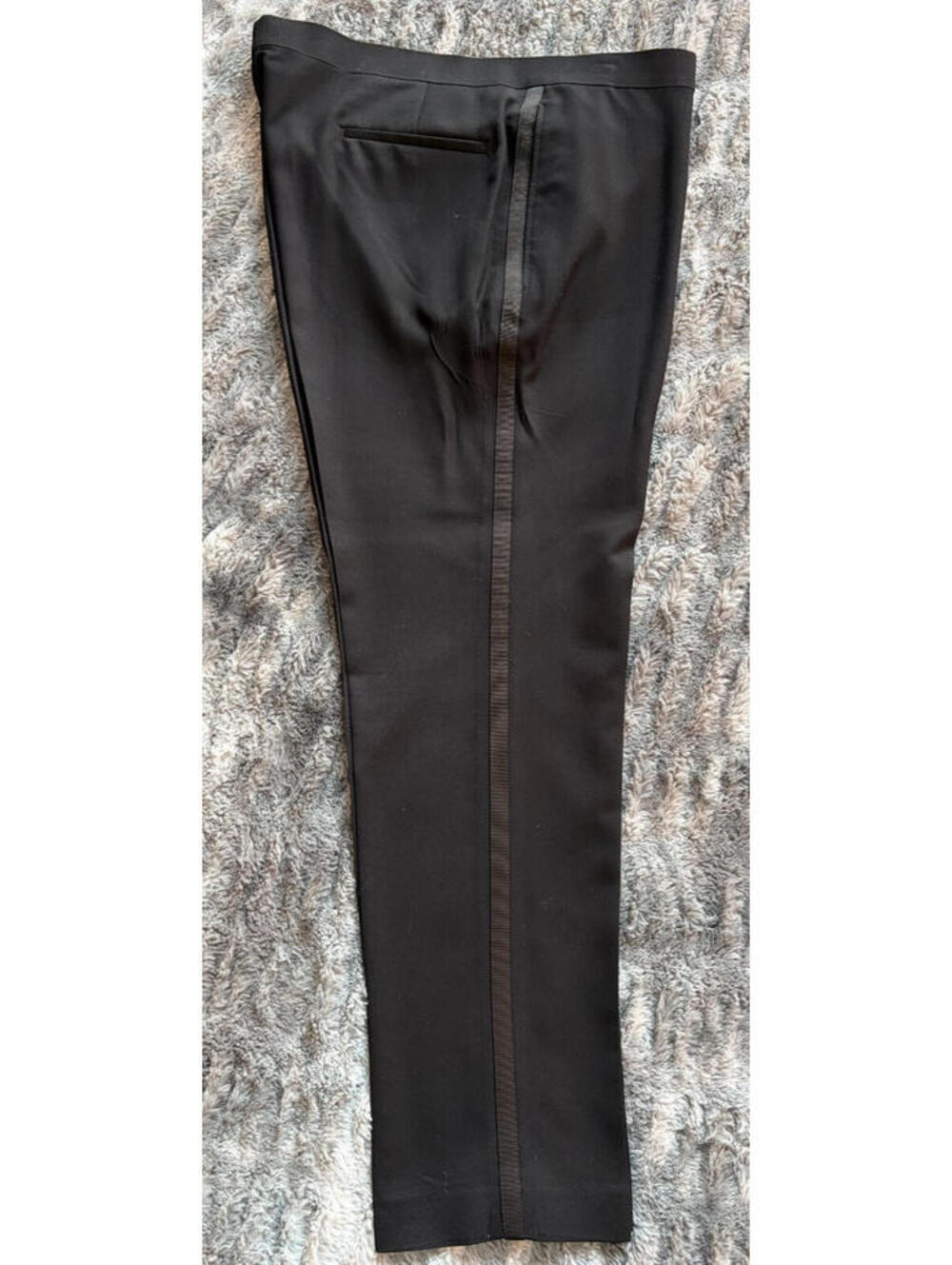 Alfani Men’s Black Slim Fit Tuxedo Pants 38x32 Formal Wedding Prom
